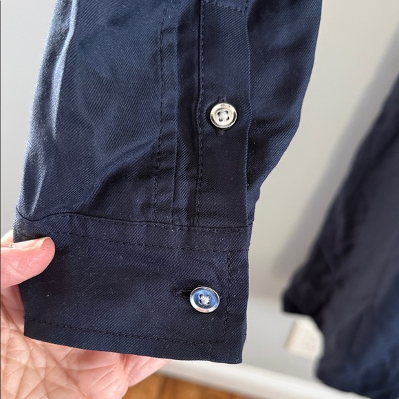 Banana Republic Midi Shirtdress in Preppy Navy, Size S - Picture 5 of 9